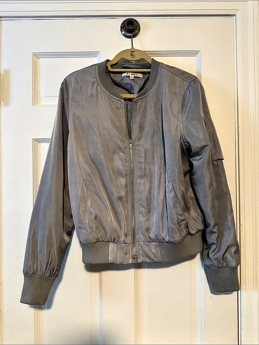 Joah Bomber Jacket in Gray Size Large Like New